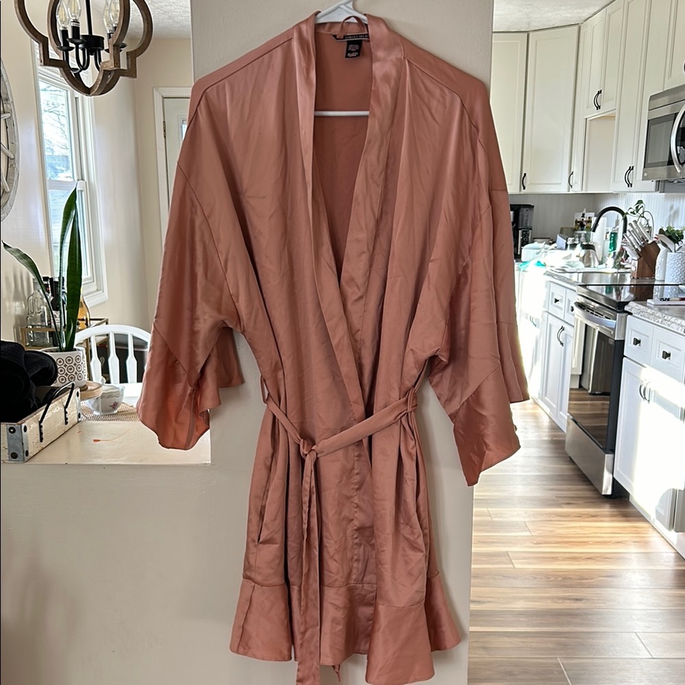 Victoria's Secret Pink Satin Robe